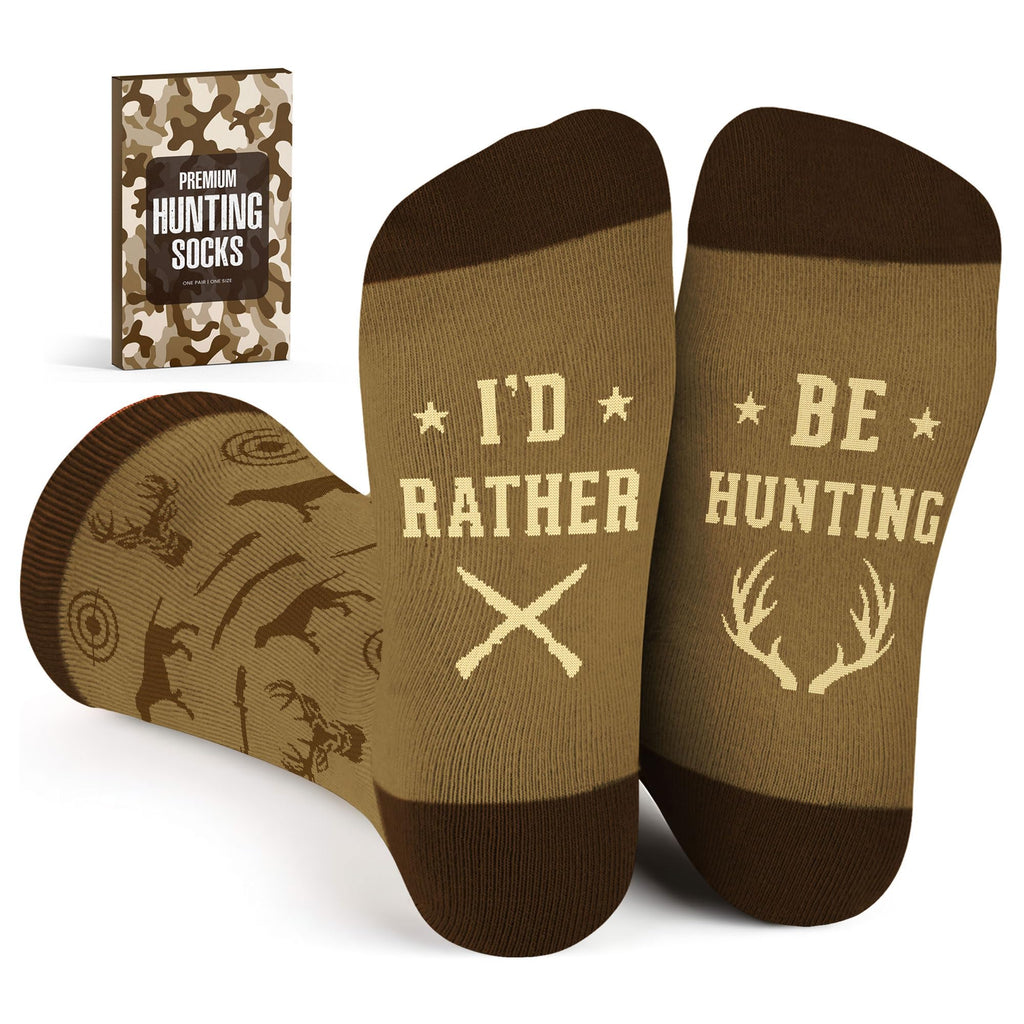 Hunting Gifts for Men Gifts for Hunters Hunting Accessories for Men - Hunting Gifts for Dad Husband Grandpa - Hunting Gear for Men Gifts for Hunters Men - Mens Novelty Socks Huntings Socks